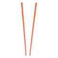 Set of 2 Hair Sticks with 3 Diamonds Chopsticks - Orange - color: Orange