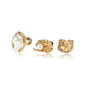 Chunky Gold Rings for Women Non Tarnish Statement Flower Ring Baroque Pearl Stackable Rings Set 6Pcs Chunky Jewelry - color: Gold 5