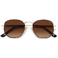 SOJOS Square Polarized Sunglasses for Women Men Small Hexagonal Polygon Shades SJ1072 - color: Tortoise