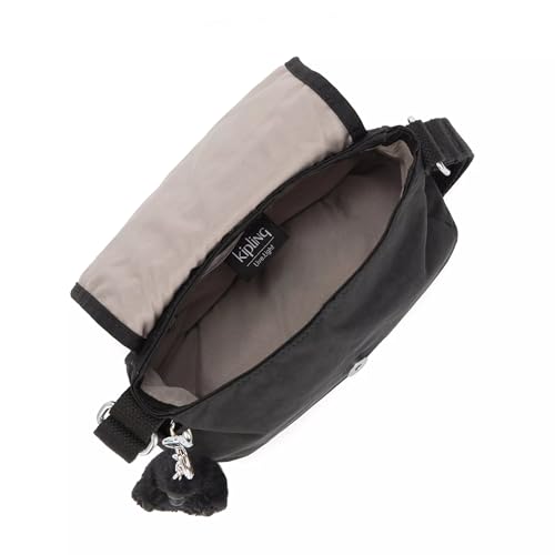 Kipling Sabian Printed Crossbody Mini Bag - color: Black Noir, size: 7.75''L x 5.75''H x 3.5''D