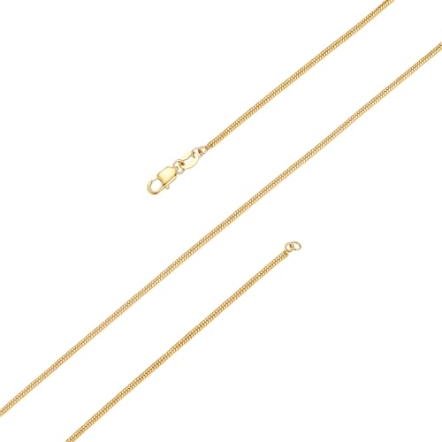 BORUO 925 Sterling Silver Snake Chain Necklace | Waterproof 14K Gold Plated Snake Chain | 1mm 1.5mm Solid Italian Nickel-Free Necklace Lobster Claw Clasp 14-30 Inch - color: Waterproof Gold Plated Stainless Steel 1.5mm, size: 24 Inch