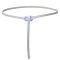 shengweiao Women's Adjustable Leather Belts Fashion Skinny Waist Strap - color: White, size: Medium