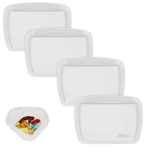 4 Pieces Pill Organizer Reusable Pocket Pill Case Portable Open Pill Pouch Silicone Small Pill Box Pill Container Pill Holder Pill Bags Organizing Medication, Vitamins, and Tablets for Travel (White) - size: Pack of 4