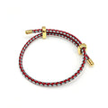 Caiyao Unisex Steel Rope Bracelet Couple Bracelet Simplicity Fashion Titanium Buckle Adjustable Wire Rope Bracelet for Women Men Jewelry Gift - color: red blue