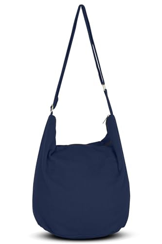 Your Cozy Hobo Sling Bags For Women Crossbody Bag Thai Top Handmade Shoulder Bag with Adjustable Strap - color: Navy