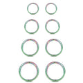 WBRWP 316L Stainless-Steel Piercing-Ring Hinged Nose-Rings-Hoop : 20G 18G 16G 14G Womens Body Pierecing Ring Segment Clicker Lip Rings Helix Cartilage Rook Earrings Diameter 6mm 8mm 10mm 12mm - color: 8pc set in rainbow color(each dia. 2 pc)