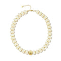 Chunky Beaded Statement Necklace for Women Trendy Colorful Boho Resin Bead Choker Necklaces Summer Handmade Jewelry Gifts Accessories - color: White -1