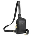 INICAT Women's Small Sling Bag, Lightweight Everyday Vegan Leather Crossbody Purse for Daily Essentials and Travel Light - color: Black Solid, size: Small