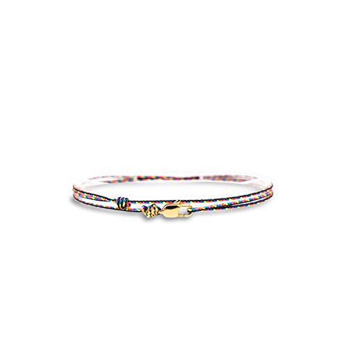 Made by Nami Nautical Rope Bracelet for Men Waterproof & Adjustable Wrap String Bracelets with Snap Hook Gift for Him - color: Dark Retro Gold