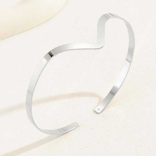 Long tiantian Gold Arm Cuff Upper for Women Bangle Bracelets Upper Arm Cuff Bracelet Trendy Armband Beach Jewelry Trendy Stuff Gifts - color: B9:silver Arm Cuff