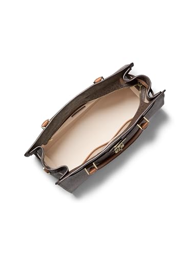 Michael Kors Women's Hamilton Satchel - color: Gold-tone Hardware/Mk Signature Coated Twill/Brown/Acorn