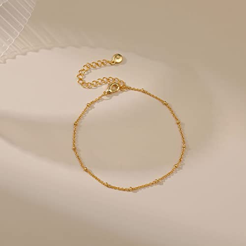 Yumikoo 18k Gold Plated Anklet Ankle Bracelets for Women - style: Dainty