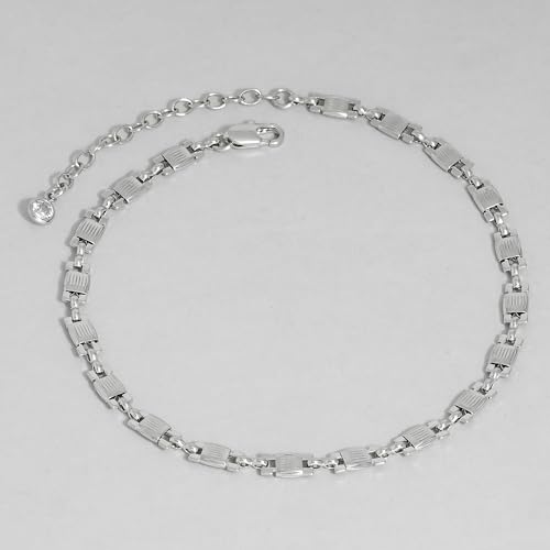 Dremmy Studios Gold Anklet Bracelets for Women 14K Gold Plated Handmade Adjustable Cuban Curb Figaro Link Chain Foot Beach Chain Anklets Jewelry Gift
