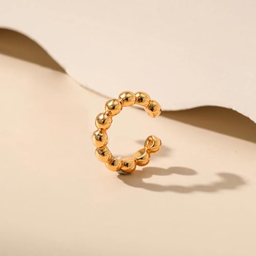 Ear Cuffs Non Piercing 14K Gold Plated Ear Cuff Earrings for Women Trendy Clip on Cartilage Earring Stacks Non Pierced Adjustable Fake Earrings Set Jewelry - color: B2:gold ear cuff 4pcs