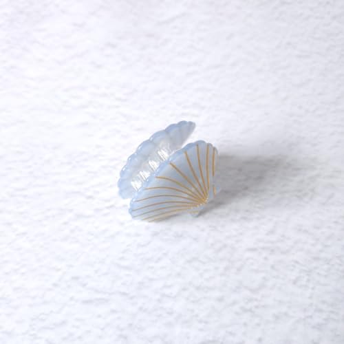 Shell Claw Clip,Acetate Hair Clips,Small Hair Clips for Women,Blue - color: Blue