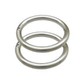 Stainless steel lockable cuff bracelets with removable O ring - color: Brushed Silver, size: 70MM X 60MM