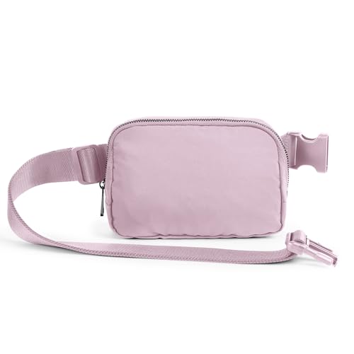 ODODOS Unisex Mini Belt Bag with Adjustable Strap Small Fanny Pack for Workout Running Traveling Hiking, Lavender - color: Lavender