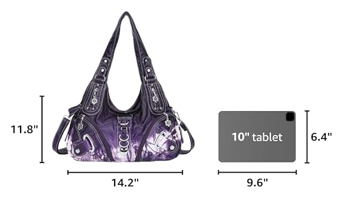 Angelkiss Hobo Purses and handbags for Women Satchel Handbag Women Purses Large Daily Shoulder Bags | Purses - color: Amaranth Red