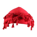 JILIYUPA Turban Durag for Men, Adjustable Halo Turban Durag for Men, Pre-Tied Skull Cap, Headwraps for Hair Loss - color: Red