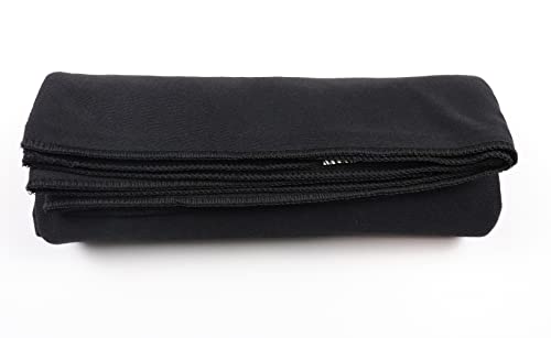 vabovin Head Wraps for Black Women Stretch Jersey Knit Turban Headwrap Solid Color Headscarf Headband Shawl - color: 03- Black