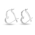 LeCalla 925 Sterling Silver Heart Hoop Earrings for Women | Love Theme Heart Shaped Hoop Earring | Womens Italian Love Heart Earrings Hoops - color: Love Heart Shape