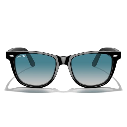MERRY'S Classic Square Shape Polarized Sunglasses for Womens Mens Retro Designer UV400 Sun Glasses S6140 - color: Black Frame/Green Gradient Lens
