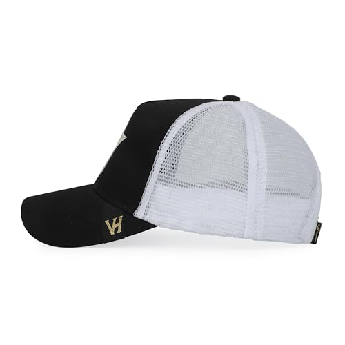 VINTAGE HAVANA Trucker Hats Women | Mesh Adjustable Snapback Hat | Men & Women Cute Trendy Fashion Baseball Cap - color: Black/White/Gold
