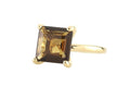 Vintage 14K Gold Rings for Women - Smoky Quartz or Brown Quartz - Proposal, Anniversary, Handmade Jewelry