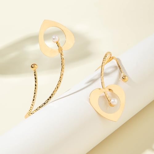 Golden Metal Starfish Seashell Upper Arm Bracelet Flower Charm Bohemia Bracelets for Women Beach Wedding Adjustable Open Cuff Bangle Coil Swirl Armband Party Jewelry - color: Style 02