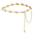 Luvatar Fashion Metal Waist Chain Belt Blouse Dress Sweater Chain Belt… - color: Gold-t90