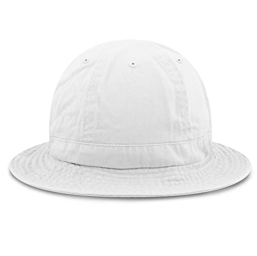 The Hat Depot Bucket Sun Hat 100% Cotton Long Brim and Deeper & Round Top Tennis Packable Summer Fashion Outdoor Hat - color: 0. Tennis - White, size: Small-Medium