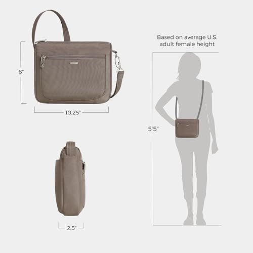 Travelon Anti-Theft Classic Small East/West Crossbody - color: Hazelnut