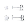 925 Sterling Silver Dot Stud Earrings | Small Simple Round Disc Stud Earrings | Tiny Flat Circle Hypoallergenic Cartilage Tragus Piercing Earrings Gifts for Women Men 2mm 3mm 4mm 5mm - color: #6 white gold-3/4mm