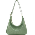 Hobo Bags for Women Foldable Vegan Leather Shoulder Handbag Slouchy Tote Crossbody Purses - color: Green