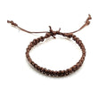 Hemp Bracelet Adjustable - color: Dark Brown