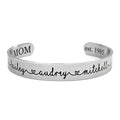 Personalized Name Bracelet for Women – Custom Engraved Stainless Steel Bracelet for Mom, Grandma, Sister or Friend – Double-Sided Engraving – Silver, Gold, or Rose Gold Keepsake Gift