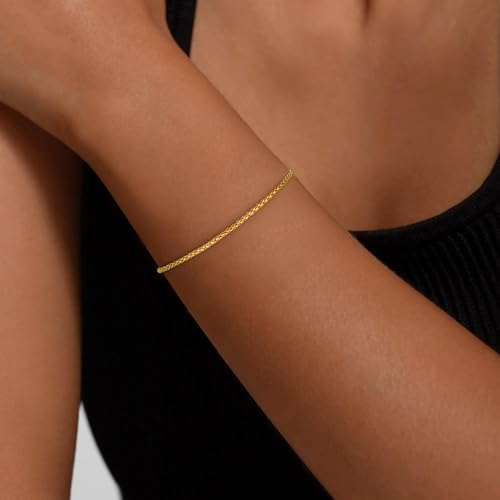 S925 Sterling Silver Popcorn Bracelets for Women - Sterling Silver Popcorn Chain Bracelet Handmade Jewelry Gold Bracelets for Women 6.5/7/7.5/8 Inch - size: 7"