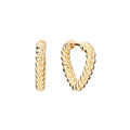 Amazon Essentials Plated Tailored Hoop Earrings - color: Gold Tone, size: L: 0.77" X W: 0.15"