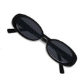 VANLINKER Polarized Retro Oval Sunglasses for Women and Men Small 90s Style VL9580 - color: C1 Black Frame/Grey Lens