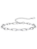 ChainsHouse Ankle Bracelets for Women, Stainless Steel Chain Anklets Waterproof, Women Summer Beach Jewelry Gift, Come with Box - color: 01. 1Pcs-(6mm)-Paperclip-Steel