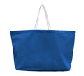 Large Canvas Tote Bag-Extra Big Shopping Beach Totes Bags Reusable Largest Grocery Plain Solid Bag 28"x8"x16" - color: Ocean Blue