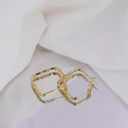ToHeart Gold Hoop Earrings for Women Twist Hoop Earrings Gold Plated - style: Hoop Earrings K
