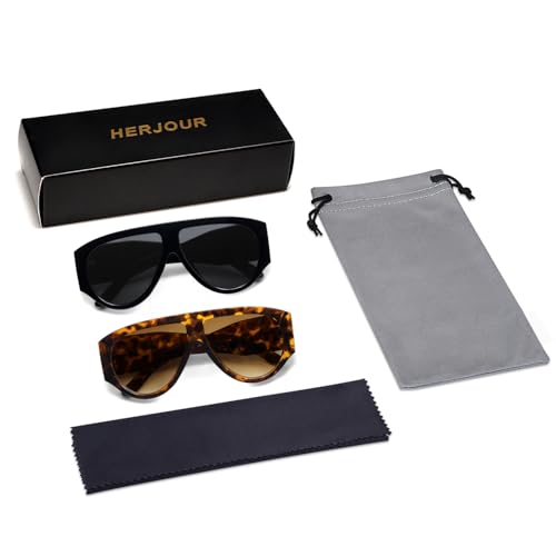 Oversized Retro Aviator Sunglasses Womens Mens 70s Classic Vintage Sun Glasses AR82227 - color: Deep Black+tortoise