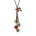 Pingyongchang H&Z Bohemian Colorful Ceramic Beads Lariat Necklace, Hippie Moon Stars Ceramic Tassel Beaded Jewelry Gifts for Women - color: colourful