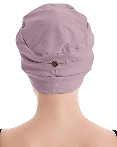 osvyo Cotton Chemo Turbans for Women Cancer Hairloss hat - Cotton Lightweight Headwear Sealed Packaging - color: Cotton Light Apricot Blush