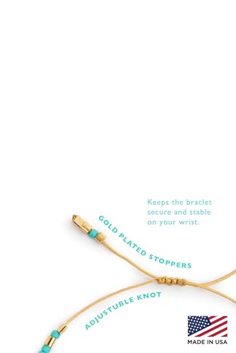 NAZ COLLECTION – Dainty Seed Bead Bracelet, Handmade Multicolor Bohemian Stackable Beaded Bracelets, Colorful Beach Surfer Boho Bracelets, Adjustable Charm String, Summer Jewelry for Women, ADULT Bracelets - color: Turquoise