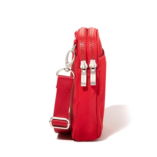 Baggallini Women's Modern Take Two Rfid Crossbody - color: Crimson Red Twill