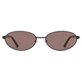 Appassal Retro Oval Sunglasses for Women Mens with Spring Hinge Sunnies AP3696 - color: C11 Black / Brown