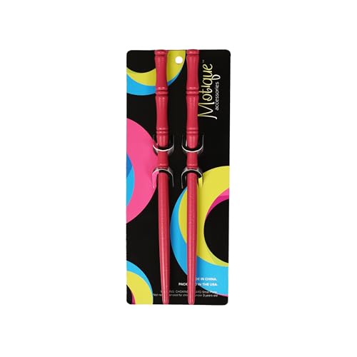 Carved Wooden Hair Sticks Set, Traditional Hair Chopsticks, 7 inches, 2 Pack, Vintage Style (Hot Pink) - color: Hot Pink