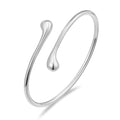Arm Cuff Bracelet for Women Silver Upper Arm Cuffs Bracelet Water Droplet Shaped Bangles Minimalist Style Fashion Mermaid Costume Jewelry Party Accessory - style: Small Silver Style